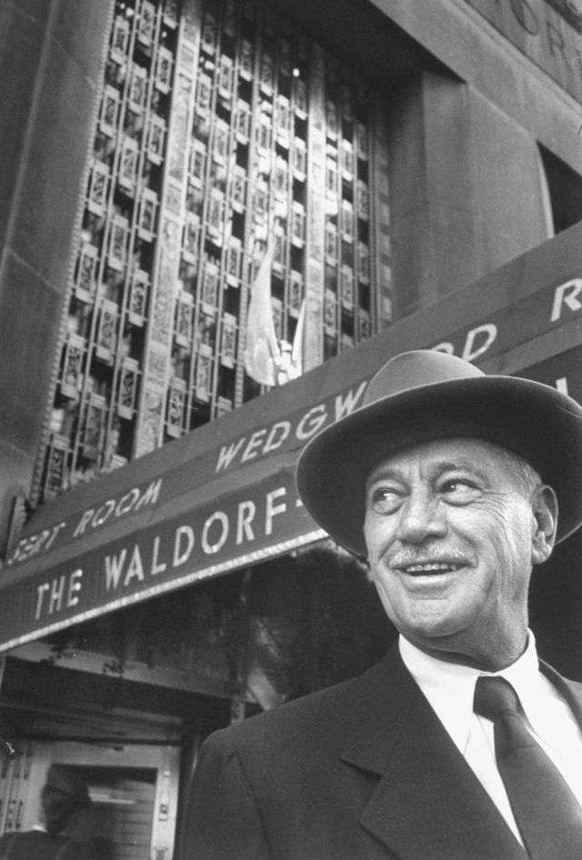 Conrad Hilton as "a man who bought the Waldorf"