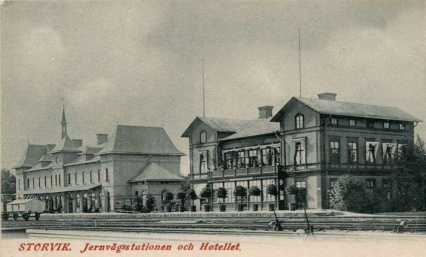 The railway station hotel in Storvik.