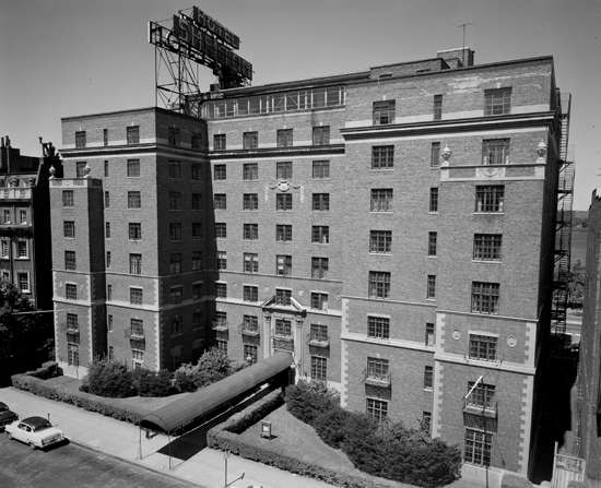 The Hotel Sheraton in Boston, later renamed Shelton.